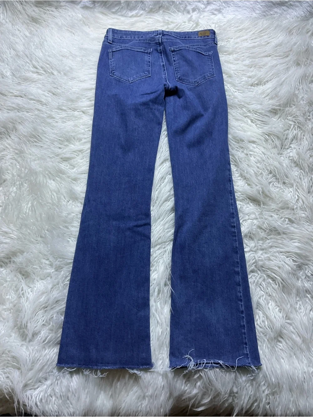 paige skyline bootcut jeans in celest